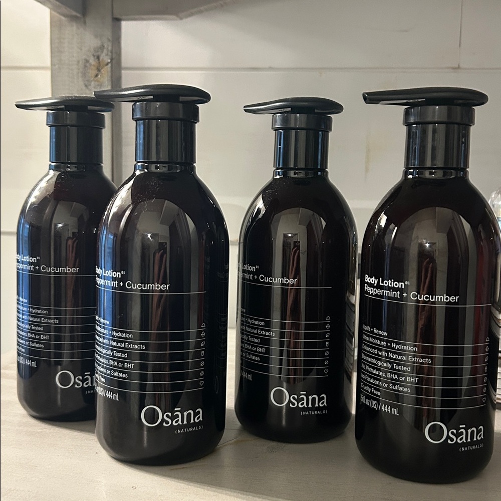 Osána Peppermint + Cucumber Body Lotion - Dark Brown Bottles (4)